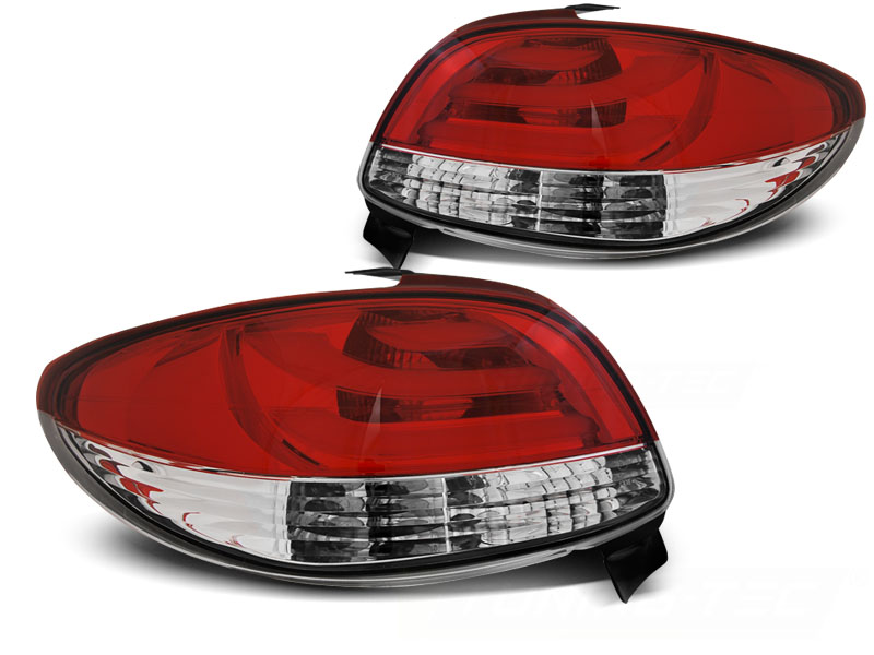PEUGEOT 206 - Zadní světla LED BAR SONAR - Červená