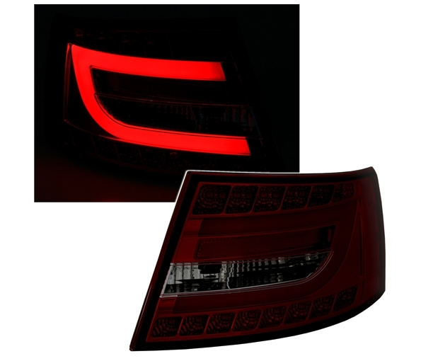 AUDI A6 4F - Zadní světla LED BAR 6 PIN - Červená/Kouřová